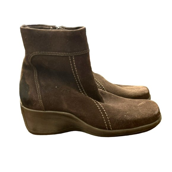 La Canadienne Women's Brown Finley Ankle Boots Size 6 1/2 M Waterproof Wedge - Picture 1 of 5